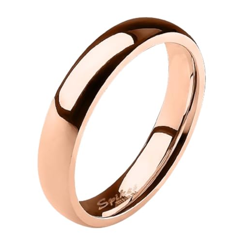 Bungsa 54 (17.2) Titan Ring Rosegold Damen - Ring aus rosé-Goldenem Titan für Damen & Herren - roséfarbener Damenring/Herrenring - SCHMUCKRING für Frauen & Männer roségold Titanium von Bungsa