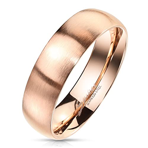 Bungsa 57 (18.1) rosegoldener Ring für Damen & Herren - Rosé Rosegold - Damenring aus Edelstahl matt - edler Edelstahlring geeignet als Verlobungsringe, Freundschaftsringe & Partnerringe von Bungsa