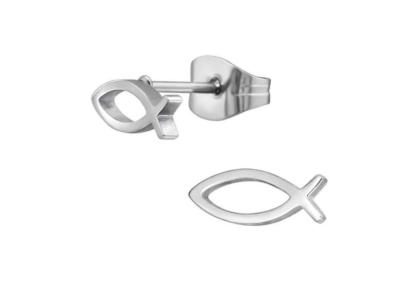 BUNGSA Ohrring-Set Ohrstecker Fischsymbol aus Edelstahl Unisex (1 Paar (2 Stück), 2-tlg), Ohrschmuck Ohrringe von BUNGSA