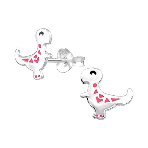 Bungsa Dinosaurier Kinder-Ohrstecker .925 Sterling Silver Silber von Bungsa