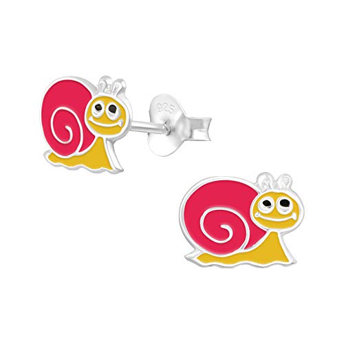 Bungsa Kinder-Ohrstecker Schnecke .925 Silber (Ohrringe Echtschmuck Studs Ohrschmuck Jungs Mädchen) von Bungsa