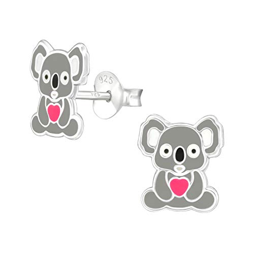 Bungsa Koala Kinder-Ohrstecker .925 Sterling Silver Silber von Bungsa