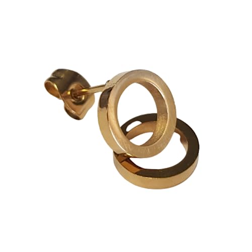 Bungsa Ohrstecker Kreis gold aus 316L Edelstahl Damen von Bungsa