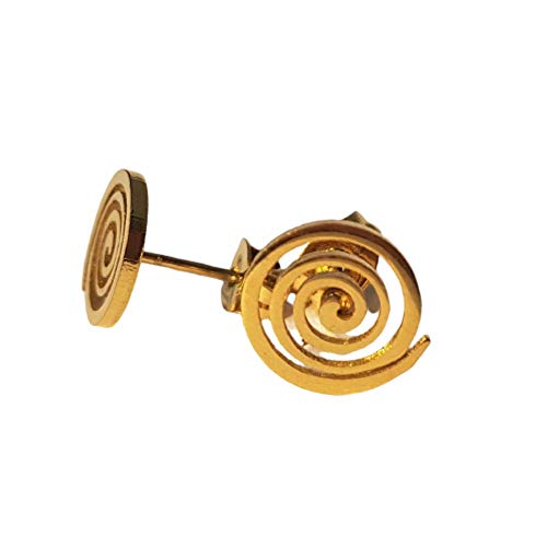 Bungsa Damen Ohrstecker Spirale gold aus 316L Edelstahl von Bungsa