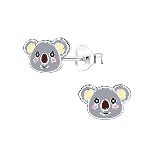 Bungsa Kinder-Ohrstecker Koala aus .925 Sterling Silber von Bungsa