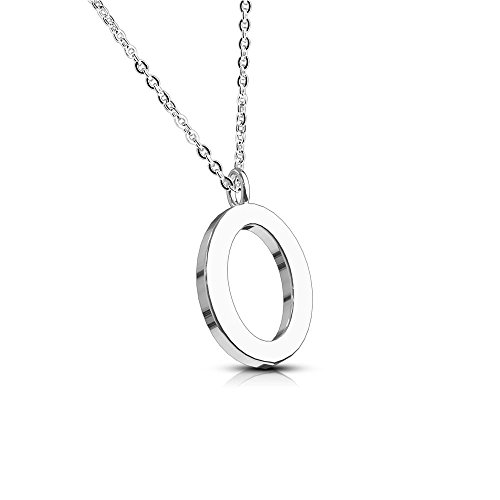 Bungsa BUCHSTABE O Halskette Silber - BUCHSTABEN-ANHÄNGER O Kette - Alphabet Kette für Frauen & Männer - aus Edelstahl - Schmuck für Jungs & Mädchen Bungsa BUCHSTABE O Halskette Silber - BUCHSTABEN-ANHÄNGER O Kette - Alphabet Kette für Frauen & Männer - aus Edelstahl - Schmuck für Jungs & Mädchen von Bungsa