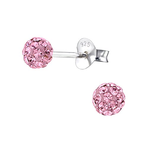Bungsa Discokugel Ohrstecker .925 ECHTSILBER ROSA 3mm Ferido Shamballa Damen Bungsa Discokugel Ohrstecker .925 ECHTSILBER ROSA 3mm Ferido Shamballa Damen von Bungsa