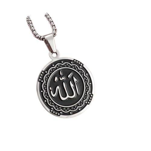 Bungsa Kette Silber mit Allah-Anhänger 59cm aus Edelstahl für Damen und Herren Bungsa Kette Silber mit Allah-Anhänger 59cm aus Edelstahl für Damen und Herren von Bungsa