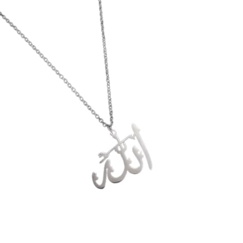 Bungsa Kette mit Allah-Anhänger Silber 45cm aus Edelstahl für Damen und Herren Bungsa Kette mit Allah-Anhänger Silber 45cm aus Edelstahl für Damen und Herren von Bungsa