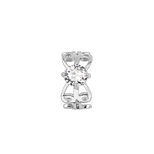 Bungsa CC Kristallklar Zirkonia Ear Cuff Ohrstecker Wirbel Ornament mit Kristallstein für Damen (Conch Fake-Piercing Clip Rhodium Ohrringe Ohrschmuck Ohrklemmen Damen Frauen Herren Mode) Bungsa CC Kristallklar Zirkonia Ear Cuff Ohrstecker Wirbel Ornament mit Kristallstein für Damen (Conch Fake-Piercing Clip Rhodium Ohrringe Ohrschmuck Ohrklemmen Damen Frauen Herren Mode) von Bungsa