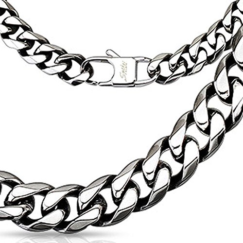 Bungsa Königskette Panzerkette Edelstahl Massive Halskette 10mm breit/dick Biker 60cm lang (Edelstahlkette Damenkette Herrenkette Necklace Herren Frauen Männer Schmuck) Bungsa Königskette Panzerkette Edelstahl Massive Halskette 10mm breit/dick Biker 60cm lang (Edelstahlkette Damenkette Herrenkette Necklace Herren Frauen Männer Schmuck) von Bungsa