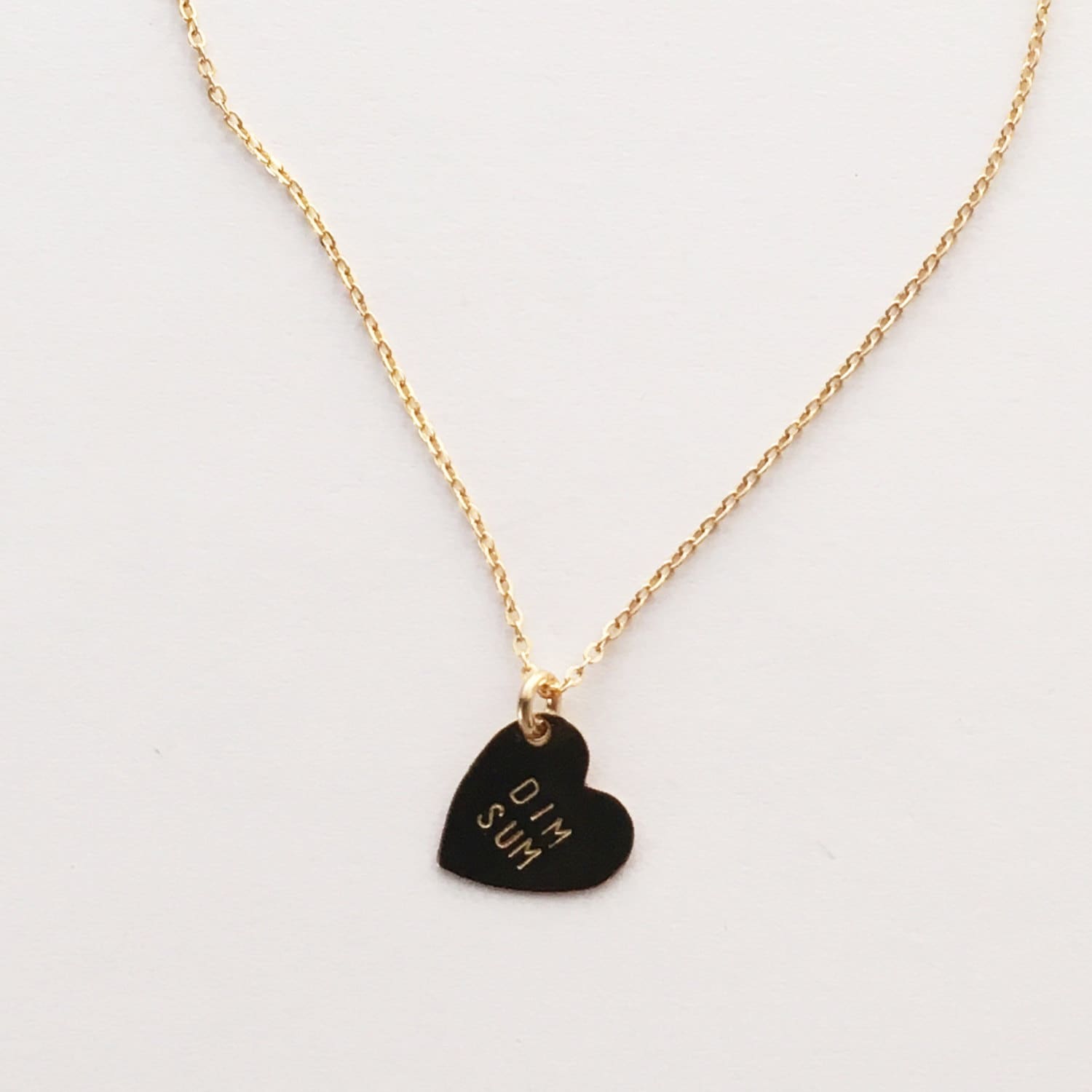 Dim Sum Herz Anhänger Halskette von BunniesInLA