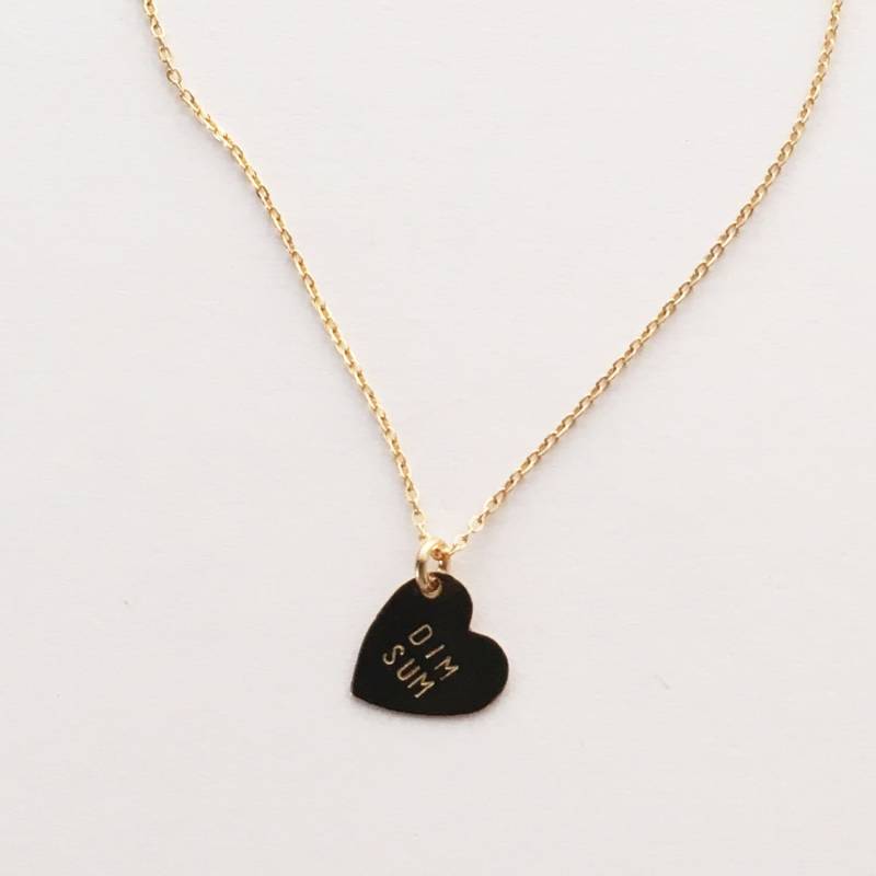 Dim Sum Herz Anhänger Halskette Dim Sum Herz Anhänger Halskette von BunniesInLA