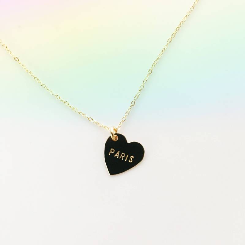 Paris Herz Charm Halskette Paris Herz Charm Halskette von BunniesInLA
