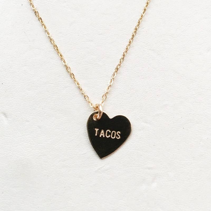 Tacos Herz Anhänger Halskette Tacos Herz Anhänger Halskette von BunniesInLA