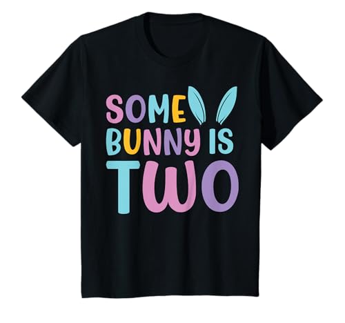 Kinder Some Bunny is Two Cute Bunny 2 Jahre alte Kinder zum 2. Geburtstag T-Shirt von Bunny 2nd Birthday Gifts Co.