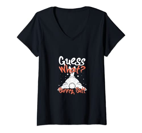 Damen Guess What Bunny But T-Shirt mit V-Ausschnitt Damen Guess What Bunny But T-Shirt mit V-Ausschnitt von Bunny But Guess
