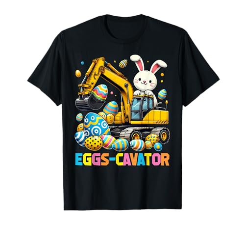 Hasen-Eier-Bagger für Kinder, Kleinkinder, Ostereiersuche T-Shirt Hasen-Eier-Bagger für Kinder, Kleinkinder, Ostereiersuche T-Shirt von Bunny Ears Eggs Excavator Kids Toddlers