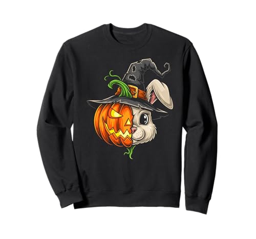 Jack O Laterne mit Hasen-Kürbis-Anhänger, Halloween, Kinder, Herren und Damen Sweatshirt von Bunny Lovers Halloween Pumpkin Outfits