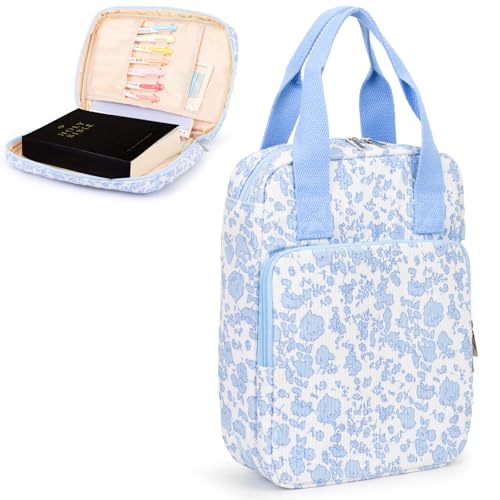 Bunnychill Bibelhülle für Damen, Bibeltasche, Bibeltasche, Schrifttasche, Kirchentasche, Bibelschutz, mit Schriftart und Reißverschlusstasche auf der Rückseite Bunnychill Bibelhülle für Damen, Bibeltasche, Bibeltasche, Schrifttasche, Kirchentasche, Bibelschutz, mit Schriftart und Reißverschlusstasche auf der Rückseite von Bunnychill