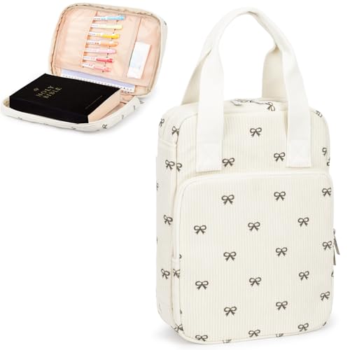 Bunnychill Bibelhülle für Damen, Bibeltasche, Bibeltasche, Schrifttasche, Kirchentasche, Bibelschutz, mit Schriftart und Reißverschlusstasche auf der Rückseite Bunnychill Bibelhülle für Damen, Bibeltasche, Bibeltasche, Schrifttasche, Kirchentasche, Bibelschutz, mit Schriftart und Reißverschlusstasche auf der Rückseite von Bunnychill