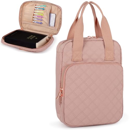 Bunnychill Bibelhülle für Damen, Bibeltasche mit Griffen, Bibeltasche, Schrifttasche, Kirchentasche, Bibelschutz, mit einer Reißverschlusstasche vorne und Klettverschluss-Gesäßtasche Bunnychill Bibelhülle für Damen, Bibeltasche mit Griffen, Bibeltasche, Schrifttasche, Kirchentasche, Bibelschutz, mit einer Reißverschlusstasche vorne und Klettverschluss-Gesäßtasche von Bunnychill