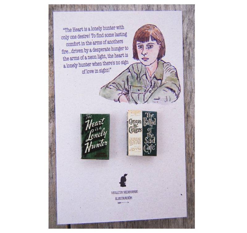 Carson Mccullers Miniatur Buchstifte Set von Bunnyhell