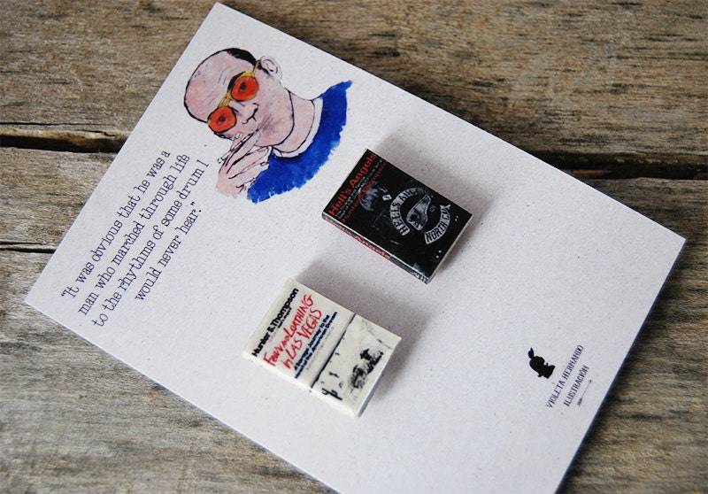 Hunter S. Thompson's Miniatur Buchstifte Set von Bunnyhell
