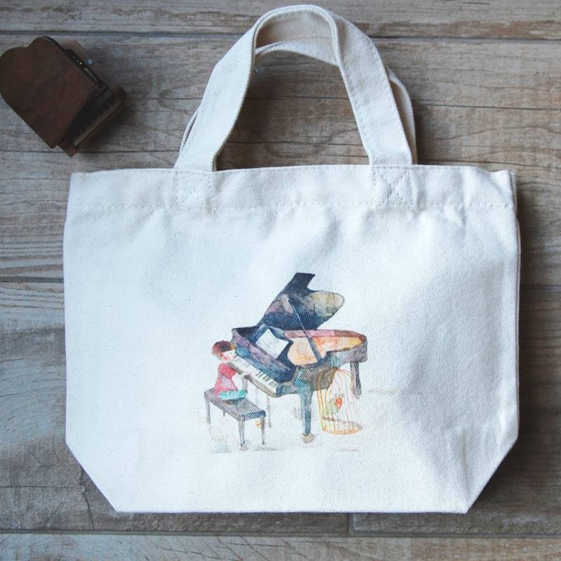 Aquarell Bild Gedruckt Tasche, Kleine Lunch-Bag von BunnywithascarfShop