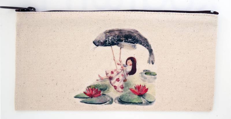 Aquarell Illustration Leinwand Bleistift-Beutel Aquarell Illustration Leinwand Bleistift-Beutel von BunnywithascarfShop
