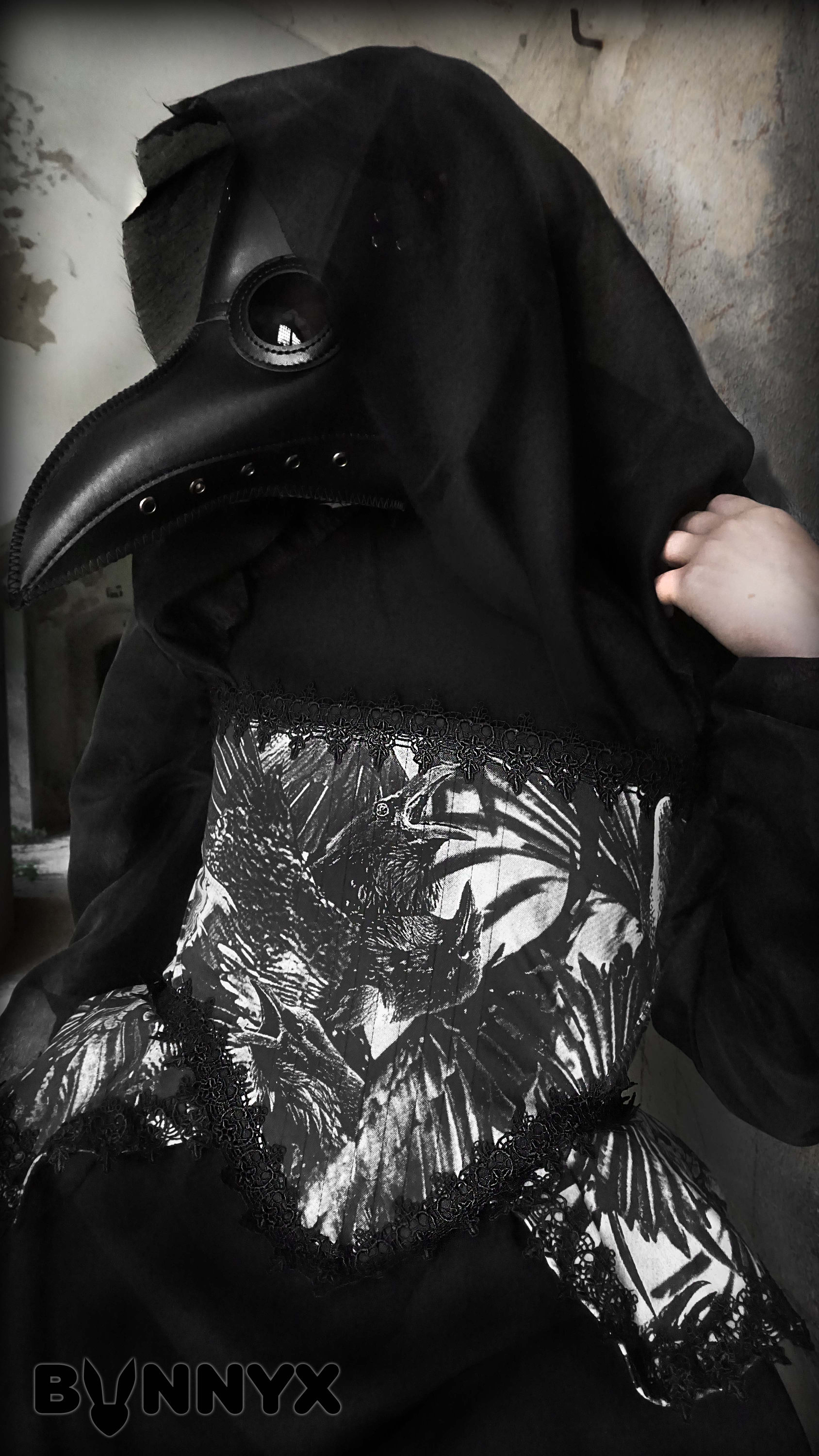 Damen Rabenkorsett von BunnyxCorsetry