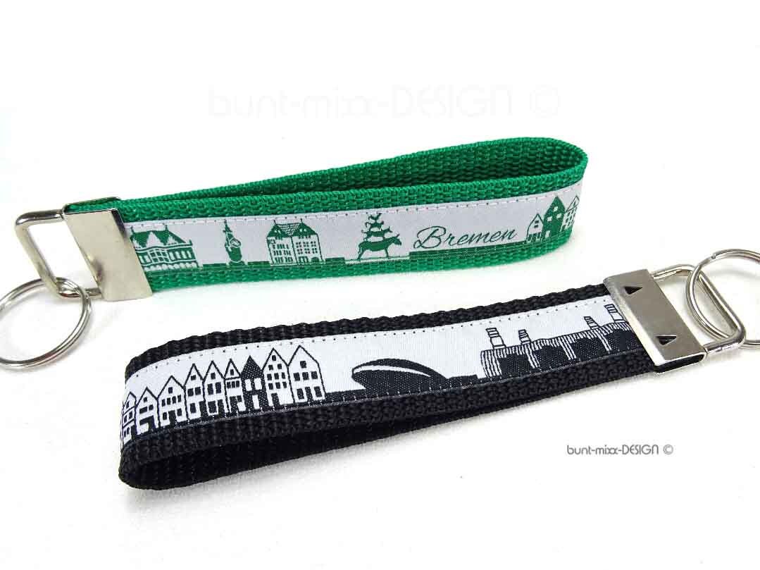 Schlüsselanhänger Bremen Stadtansicht Skyline | Handmade Buntmixxdesign © von BuntMixxDesign