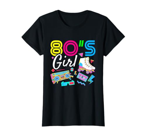 80s Girl 80er Jahre Motto Party Achtziger Outfit Geschenk T-Shirt von Bunte 80s Girls Retro Karneval Fasching Geschenke