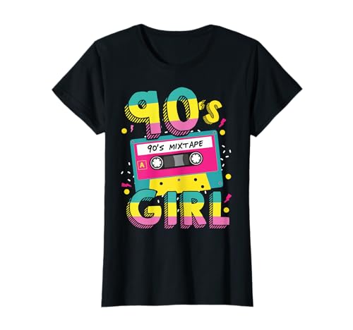 90s Girl 90er Jahre Party Neunziger Kostüm Frauen Geschenk T-Shirt von Bunte 90s Girls Retro Kostüm Design Geschenke