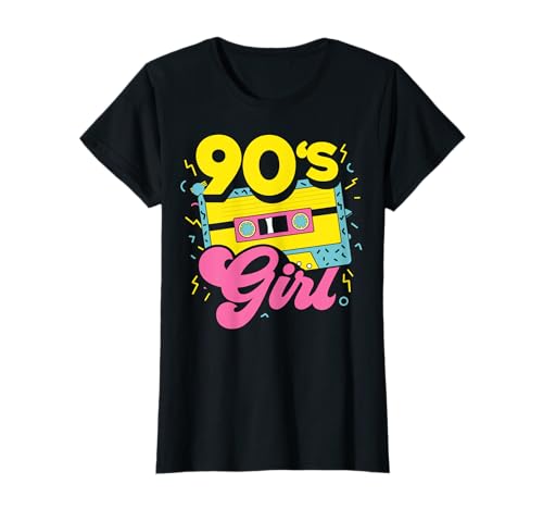 90s Girl 90er Jahre Party Neunziger Outfit Girl Geschenk T-Shirt von Bunte 90s Girls Retro Kostüm Design Geschenke