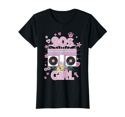 90er Girl Jahre Party Kleidung 90s Neunziger Outfit T-Shirt von Bunte 90s Herren & Damen Retro Kleidung