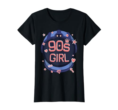 90s Girl | 90er Jahre Motto Party Neunziger Kleidung Outfit T-Shirt von Bunte 90s Herren & Damen Retro Kleidung