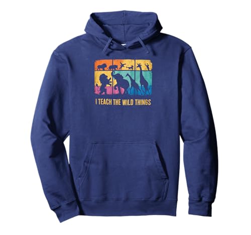 Lustiger Lehrer Tierklasse Wilde Kinder Humor Retro Pullover Hoodie Lustiger Lehrer Tierklasse Wilde Kinder Humor Retro Pullover Hoodie von Bunte Klassentiere Lehrer Dschungel Unterricht
