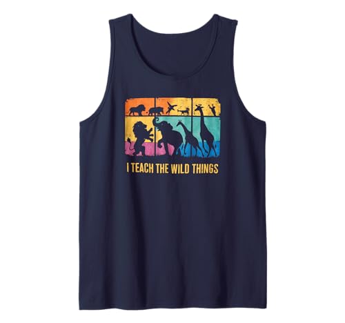 Lustiger Lehrer Tierklasse Wilde Kinder Humor Retro Tank Top Lustiger Lehrer Tierklasse Wilde Kinder Humor Retro Tank Top von Bunte Klassentiere Lehrer Dschungel Unterricht