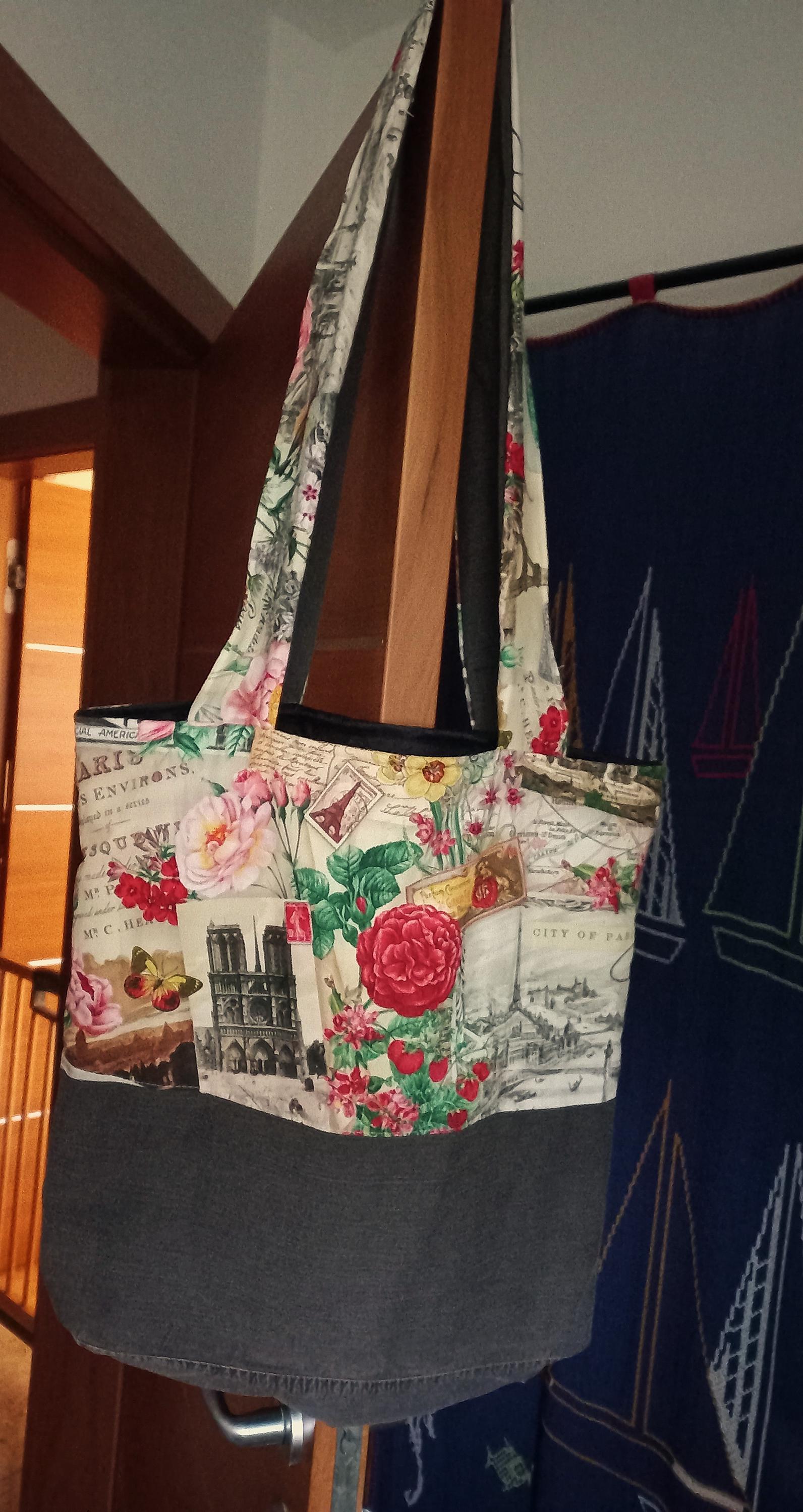 Hochwertige Unikat Patchworkmarkttasche Aus Jeans Und Designer Qualitätsstoffen, Farblich Liebevoll Abgestimmt, Fein Abgesteppt Hochwertige Unikat Patchworkmarkttasche Aus Jeans Und Designer Qualitätsstoffen, Farblich Liebevoll Abgestimmt, Fein Abgesteppt von BunteFlickenecke