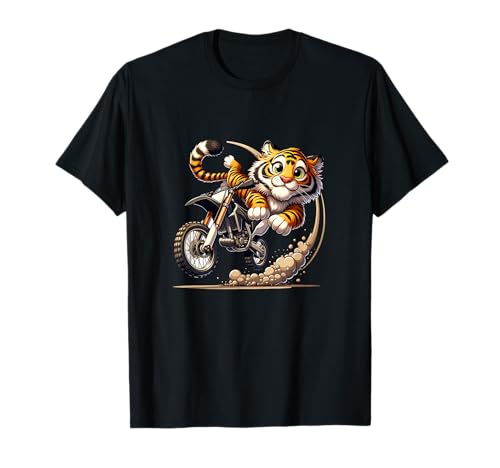 Motocross Abenteuer Tiger Für Kind T-Shirt von Bunter Motocross Abenteuer Tiger Kind