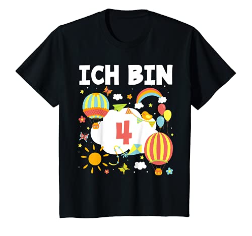 Kinder 4. Geburtstag Buntes Regenbogen Luftballons Geburtstags T-Shirt Kinder 4. Geburtstag Buntes Regenbogen Luftballons Geburtstags T-Shirt von Buntes Kindergeburtstag Outfit Geburtstag Geschenk
