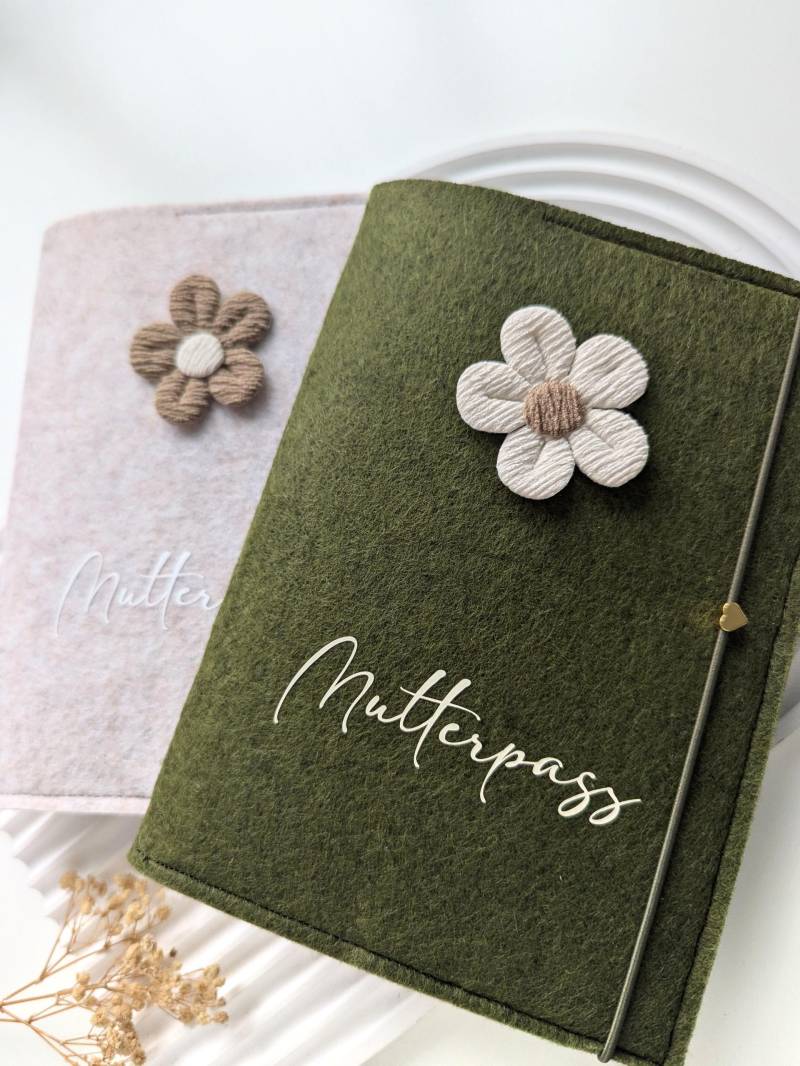 Personalisierte Mutterpasshülle Aus Filz, Mutterpasshülle, Mutterpass von BuntesStuebchen