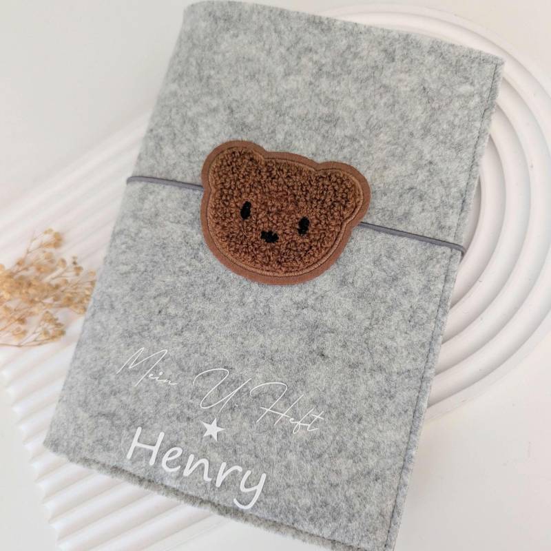 Personalisierte U-Heft-Hülle Aus Filz | Untersuchungsheft Mit Geburtsdaten von BuntesStuebchen