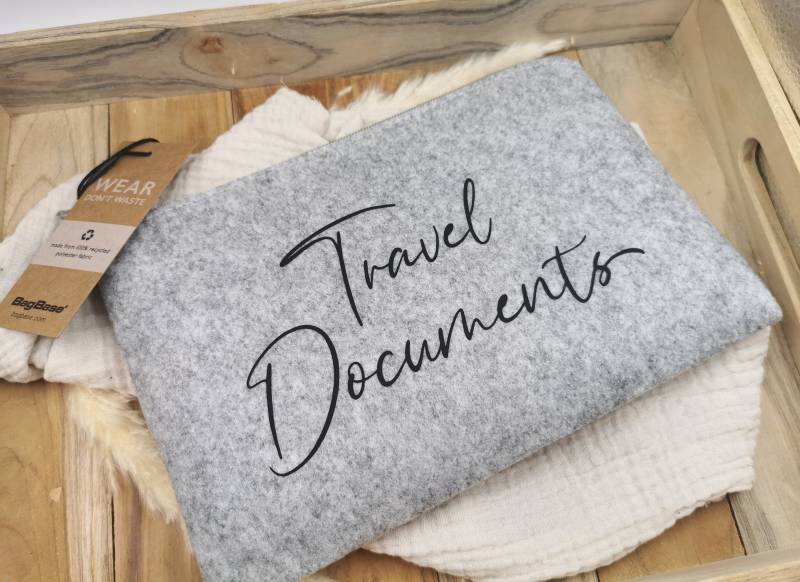 Reisemappe Reiseetui Reiseunterlagen Reisepasshülle von BuntesStuebchen