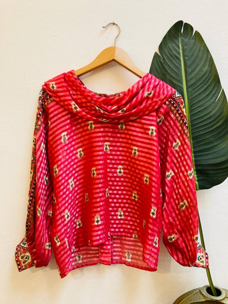 Vintage 70Er Jahre Bluse, Größe M/L, Handgemacht Vintage 70Er Jahre Bluse, Größe M/L, Handgemacht von Buntvintageclothing