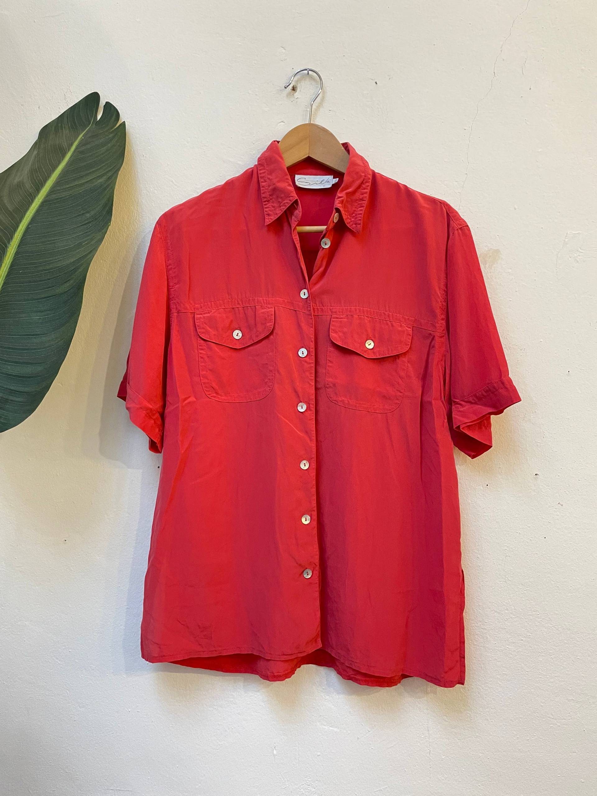 Vintage Bluse, 80Er/90Er Jahre, Größe M, Seide von Buntvintageclothing