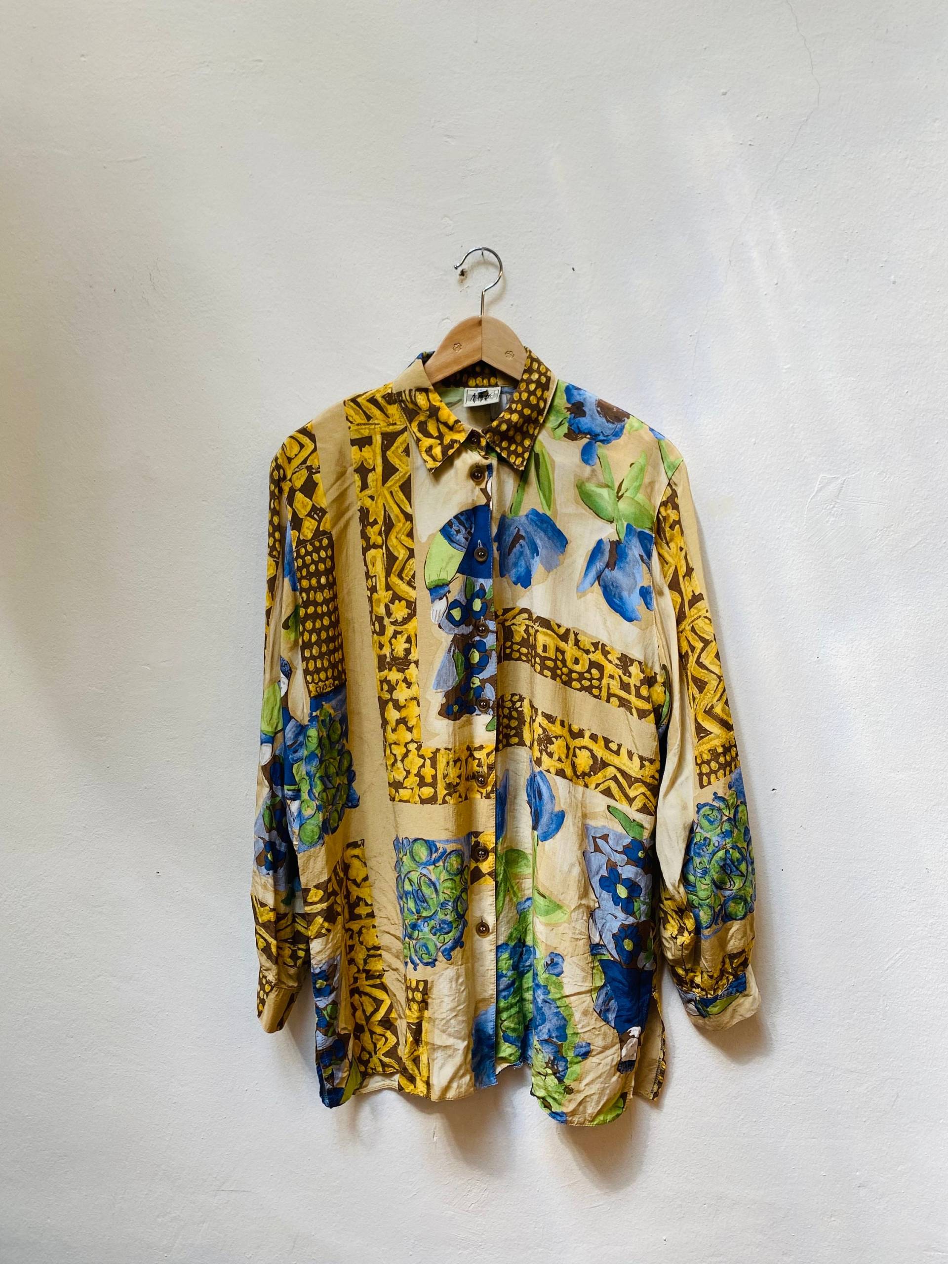 Vintage Bluse, Größe M, Oversized von Buntvintageclothing