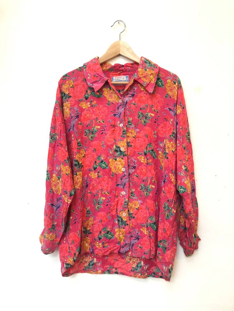 Vintage Bluse, Größe M, Viskose Vintage Bluse, Größe M, Viskose von Buntvintageclothing
