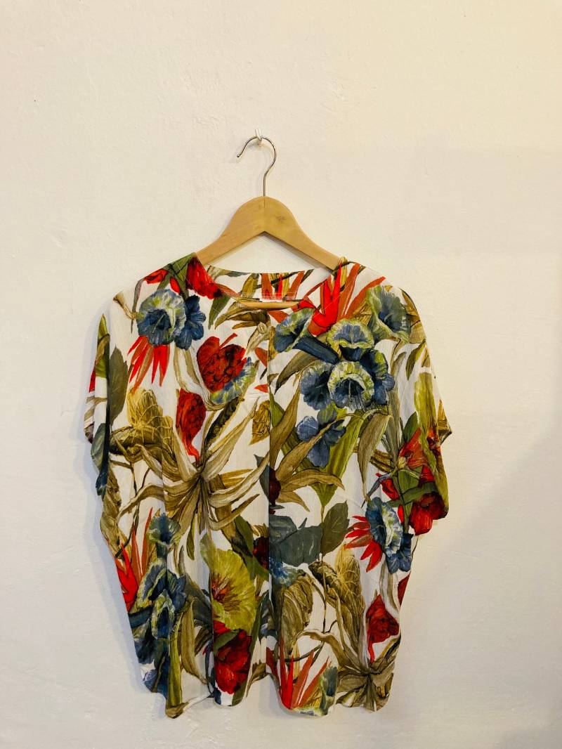 Vintage Bluse, Viskose, Größe Xl Vintage Bluse, Viskose, Größe Xl von Buntvintageclothing